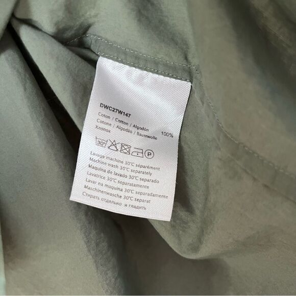 Gerard Darel Ruffled Embroidered Blouse in Olive Green - Picture 5 of 5